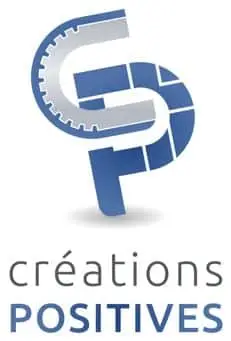 Logo Créations Positives sur fond blanc